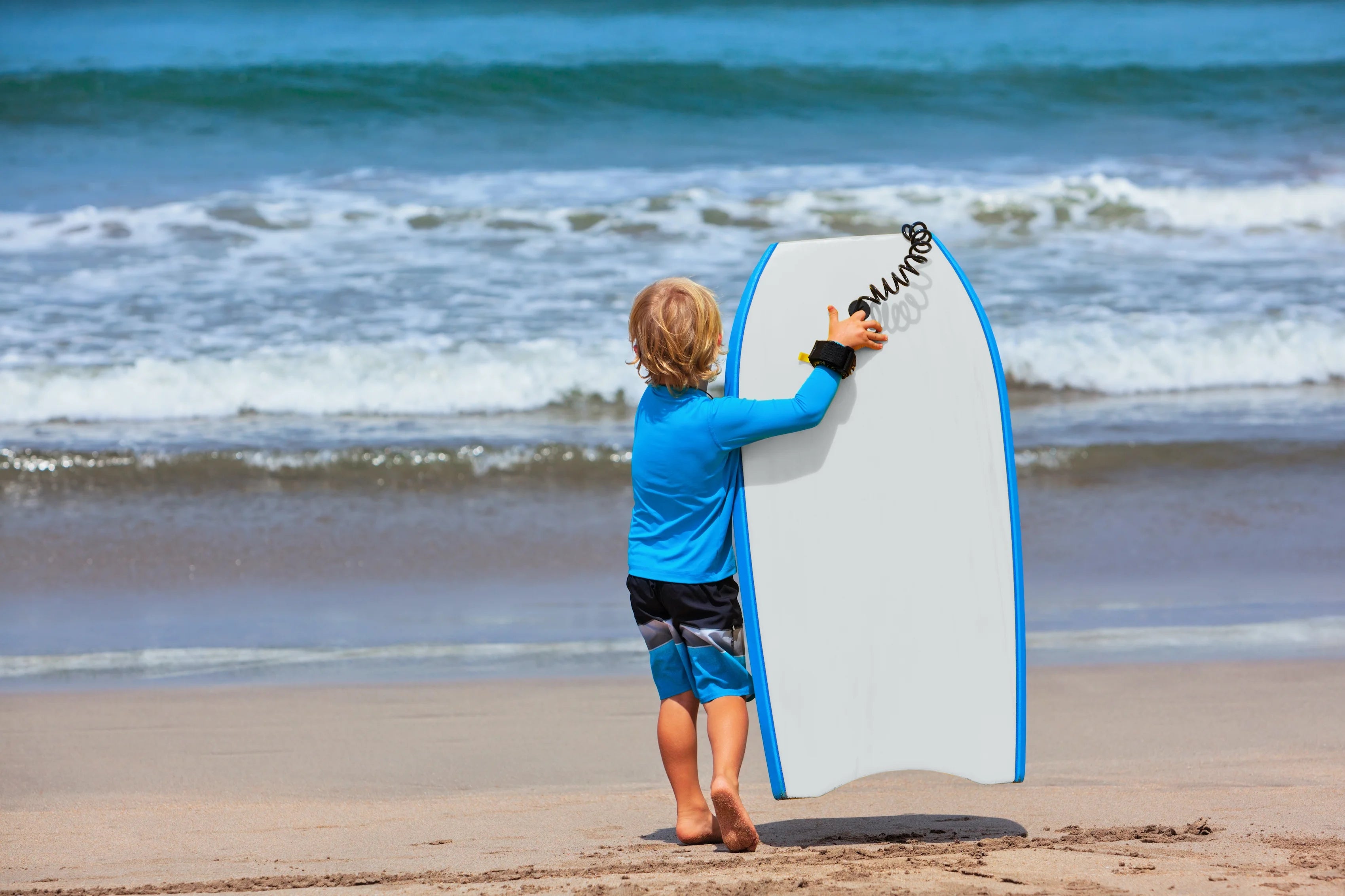Yellow 34 Inch EPS Core Bodyboard with Wrist Leash P115