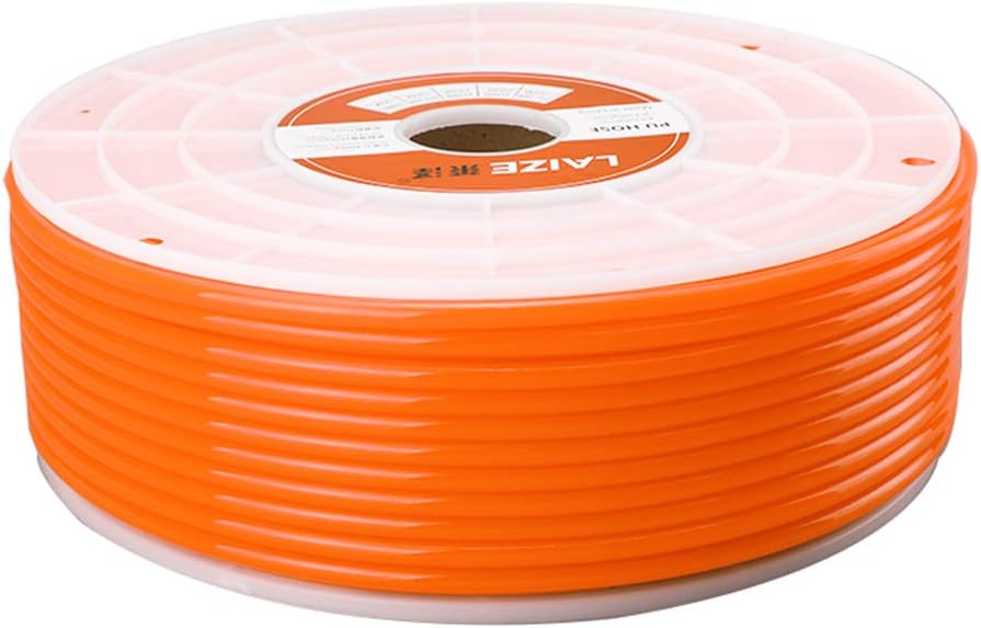 8mm x 5mm Orange 291ft PU Air Hose Tube Pack of 2 H5065
