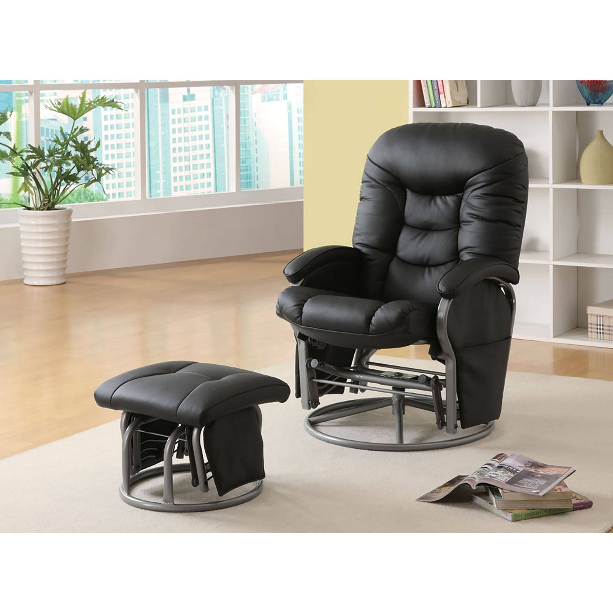 Black Glider and Ottoman K427