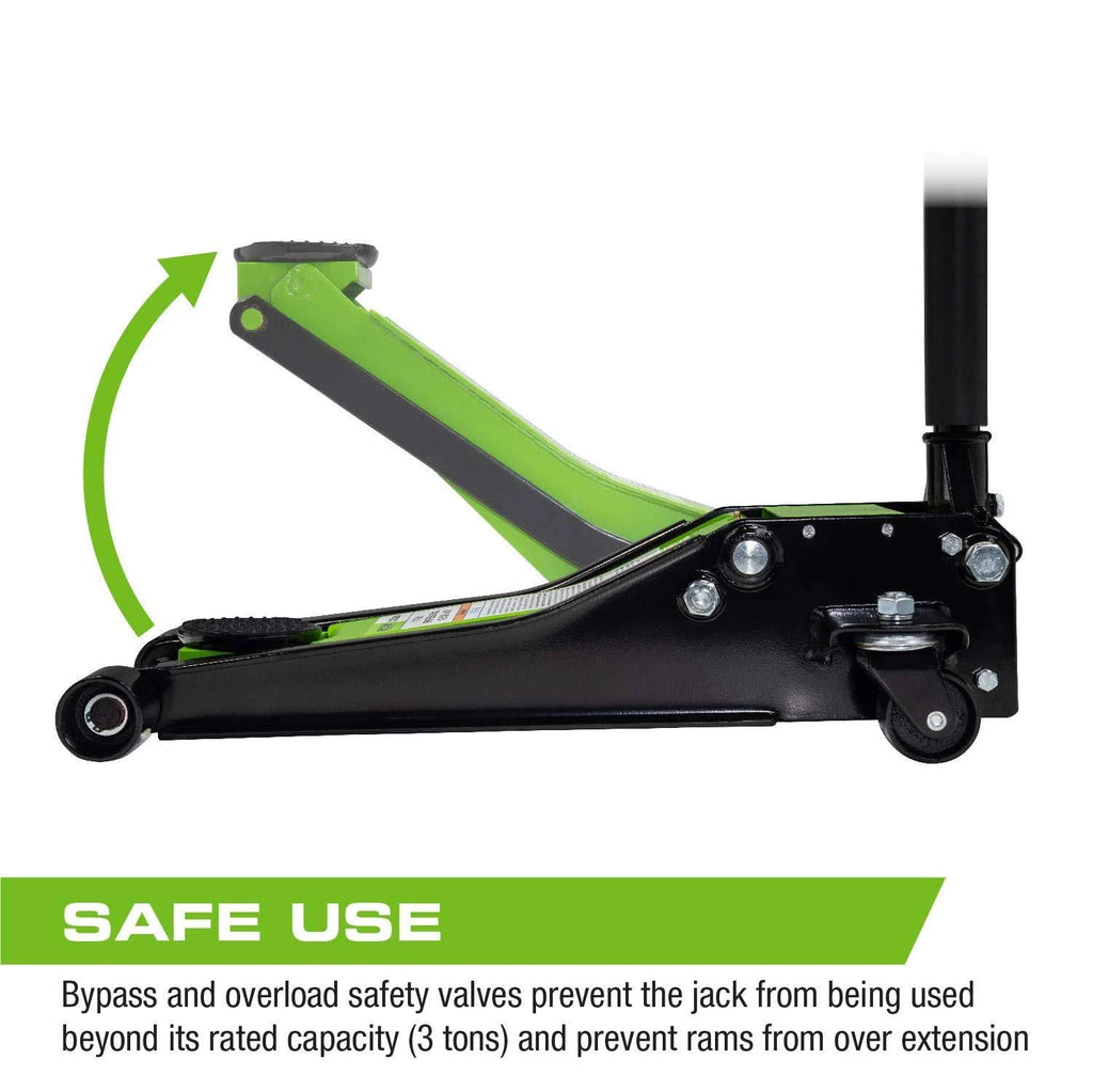 3 Ton Low Profile Quick Rise Steel Floor Jack N626