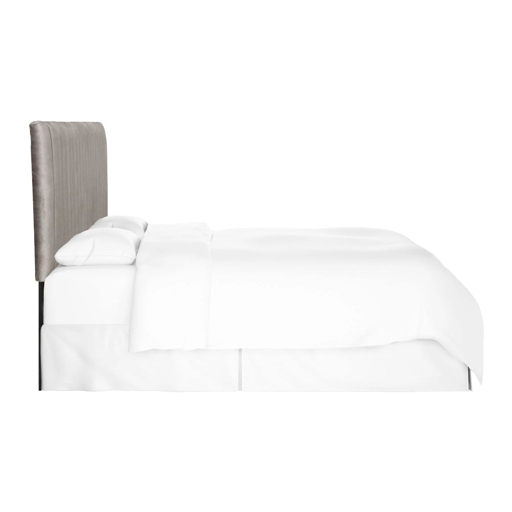 California King Velvet Channel Headboard T19431