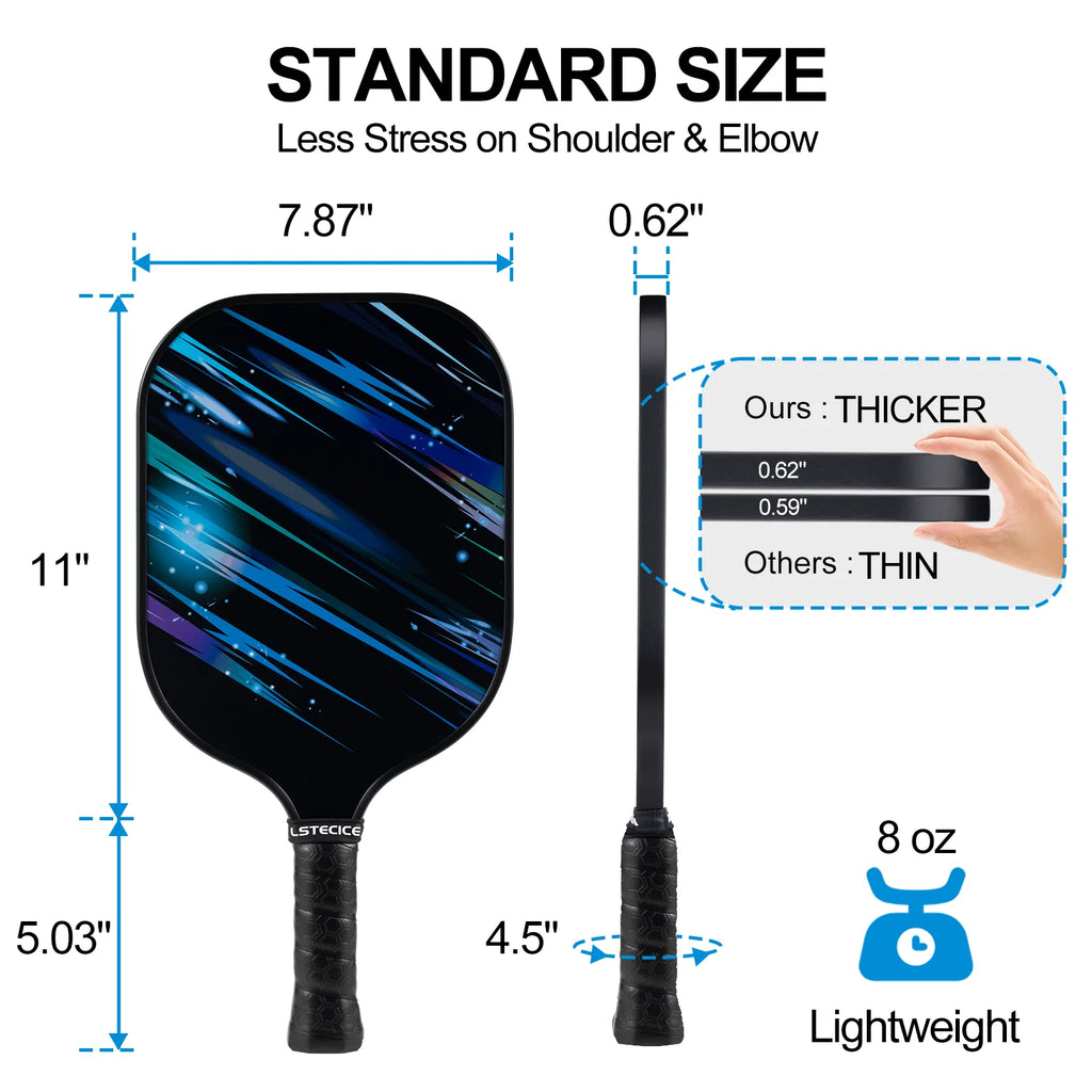 Fiberglass Composite 8oz Pickleball Paddle Set Q2587