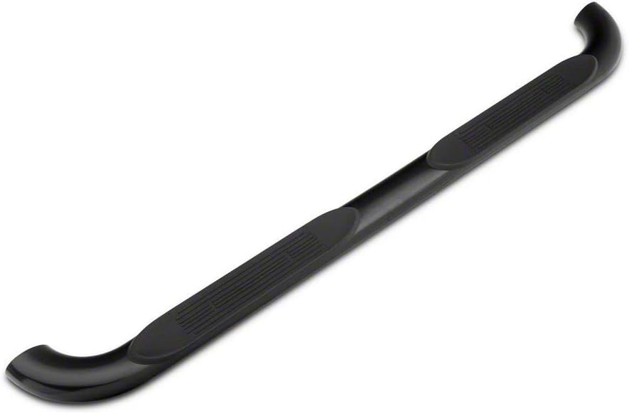 Black 4-Inch Oval Bent End Side Step Bars F7409