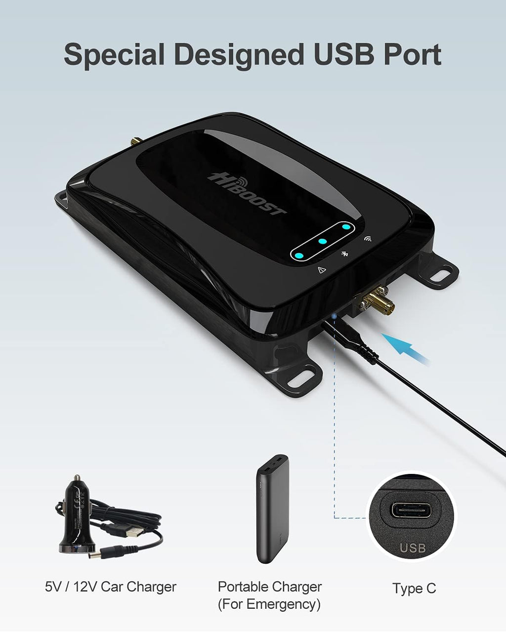 Car Cell Phone Booster with Magnetic Roof Antenna N867742