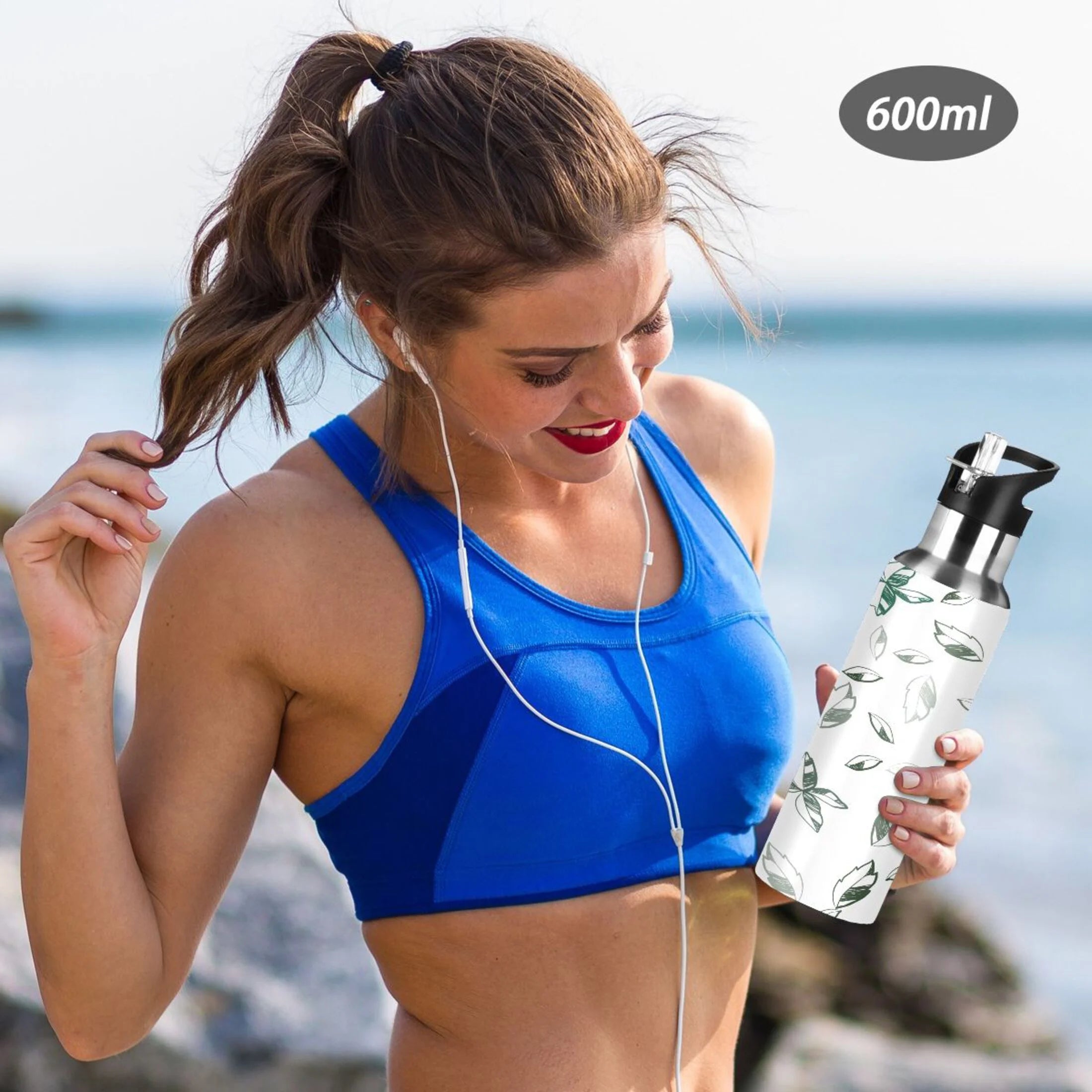 Stainless Steel Insulated Water Bottle with Straw Lid T99642