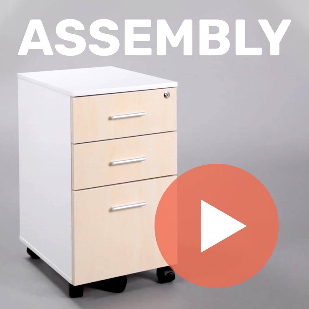 Light Maple Mobile Pedestal Box File U696