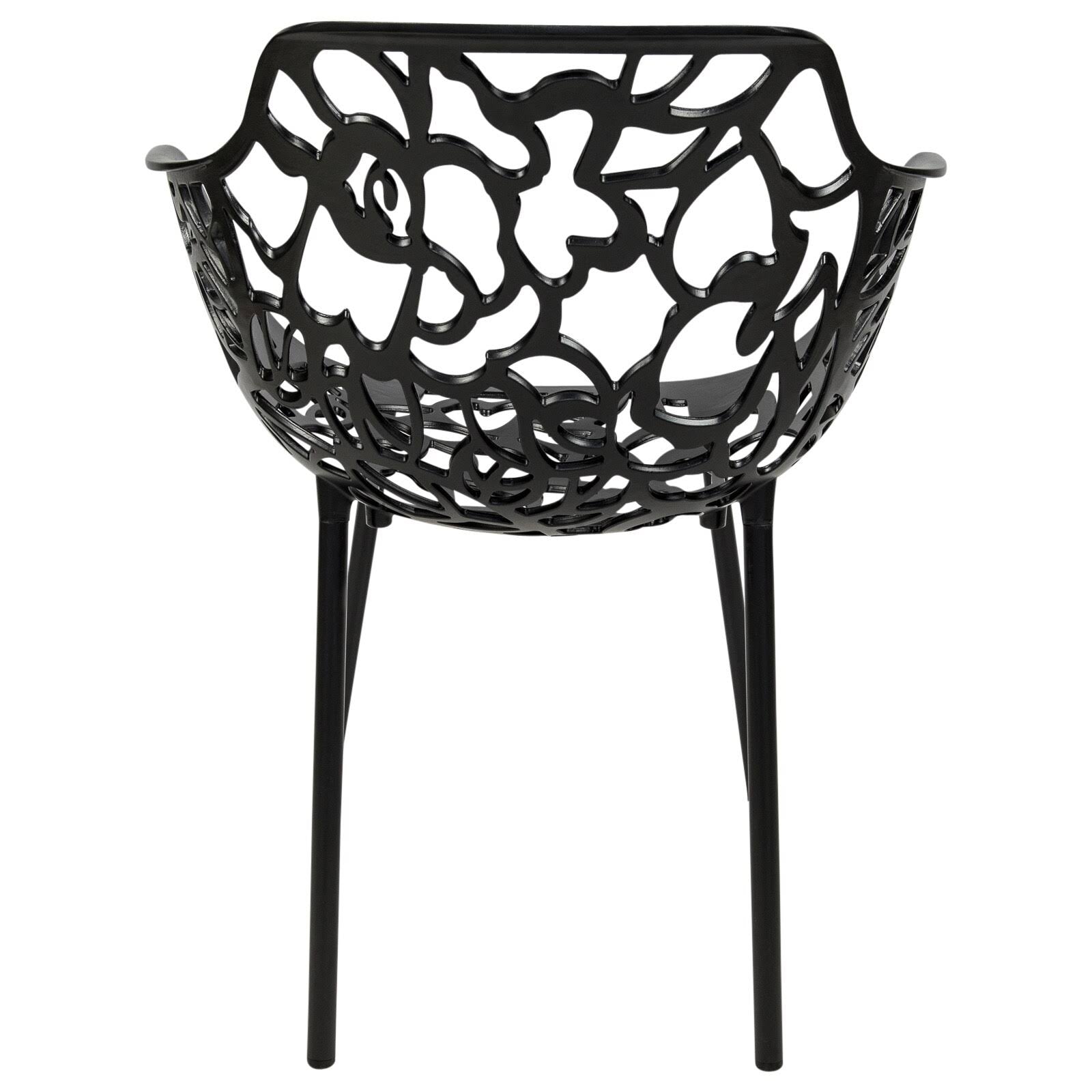 Black Aluminum Dining Chair (Set of 4) Y819