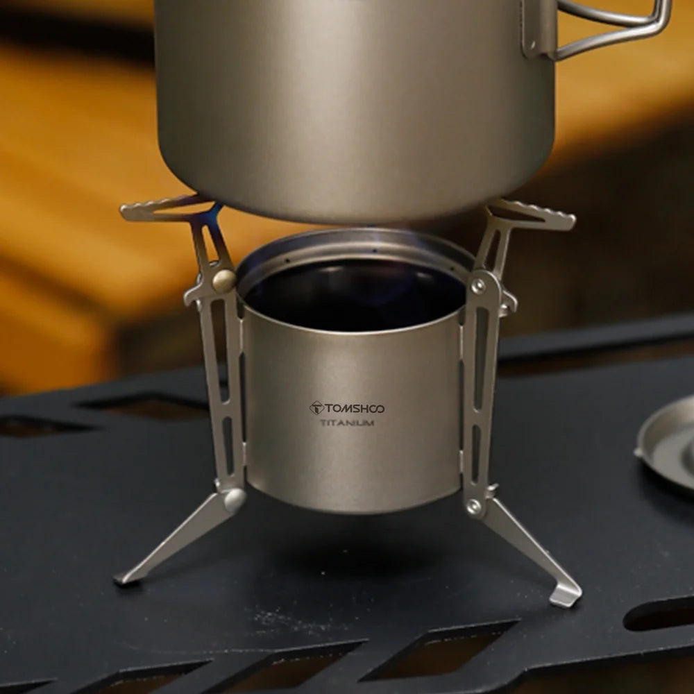 Alcohol Stove with Lid Foldable Legs and Pot Supports C516694
