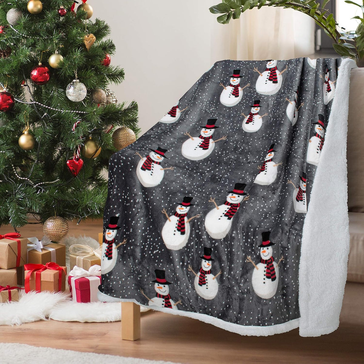 Red Buffalo Plaid Fleece Throw Blanket 50’’ X 60’’ F3703
