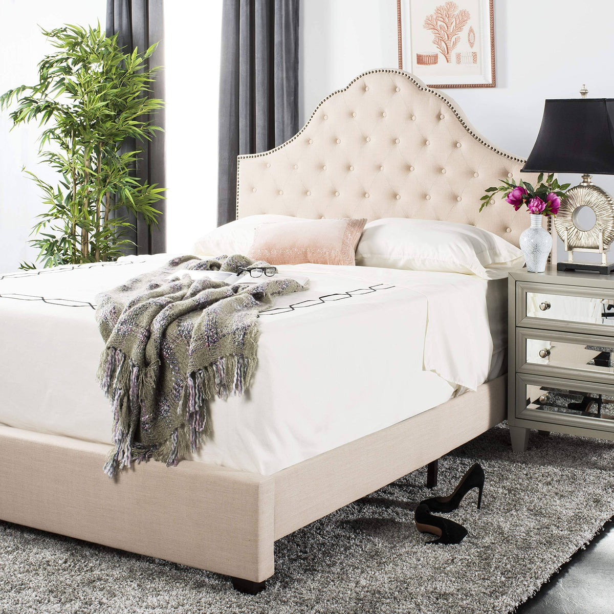 Beige Full Bed W8499