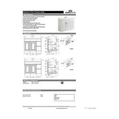 White 2-Door 2-Drawer Vanity Cabinet K612743