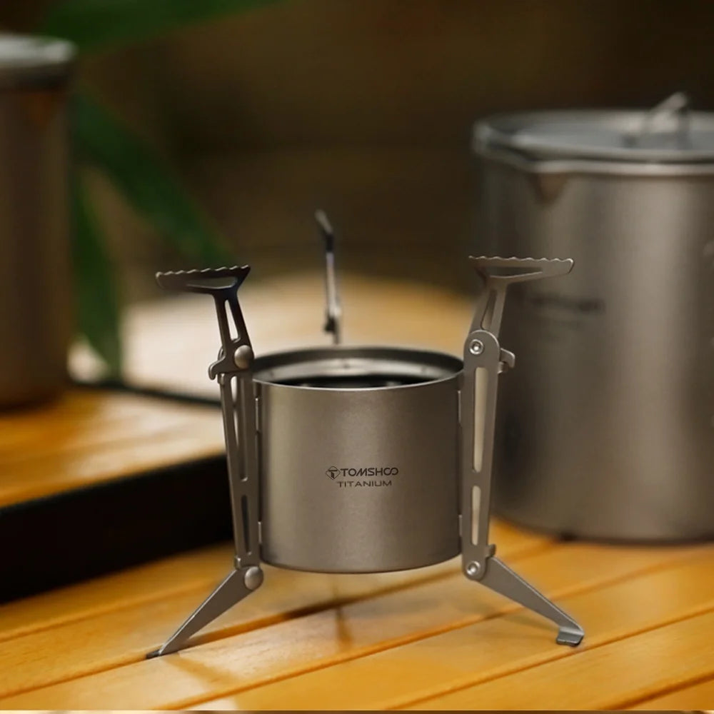 Alcohol Stove with Lid Foldable Legs and Pot Supports C516694