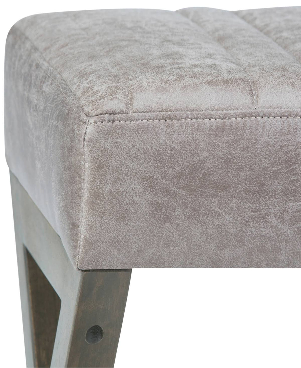 Distressed Grey Taupe Ottoman Bench J9469