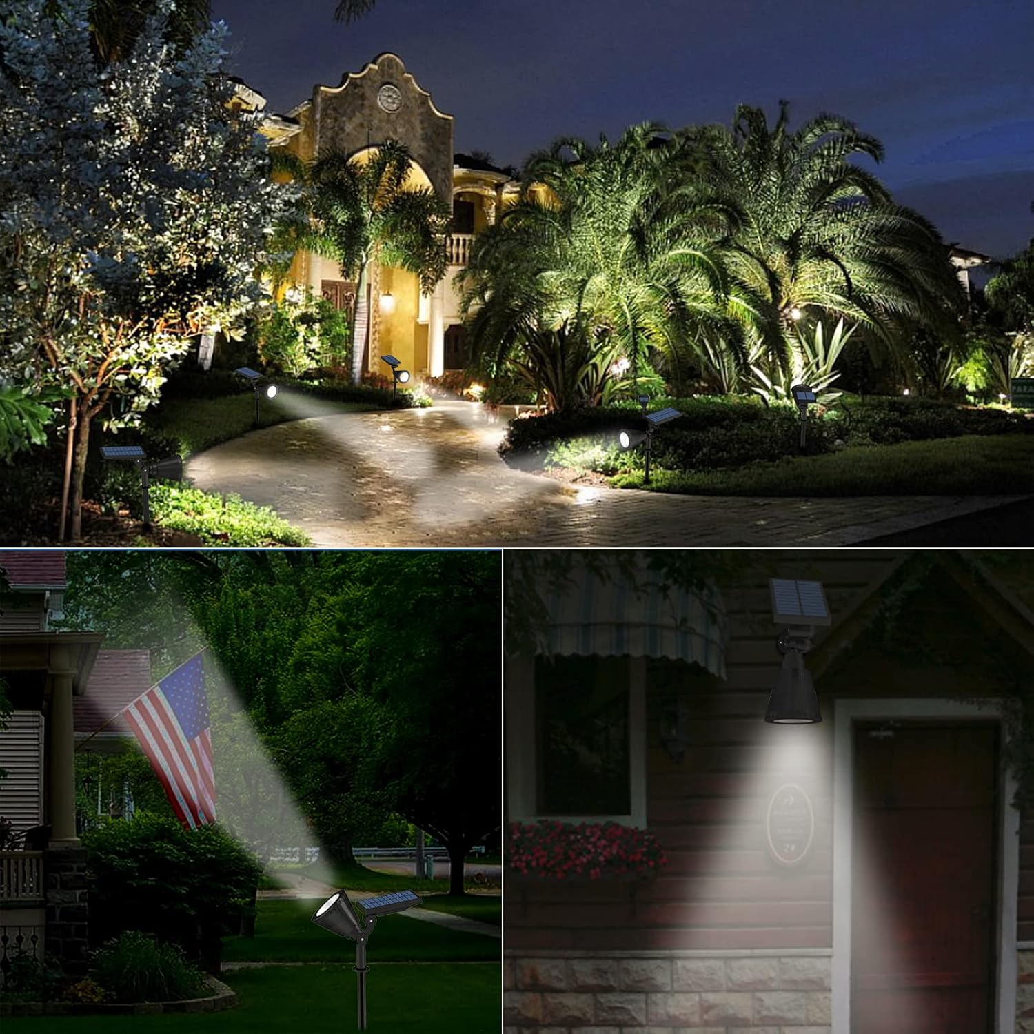 4 Pack Adjustable Solar Spot Lights K4391