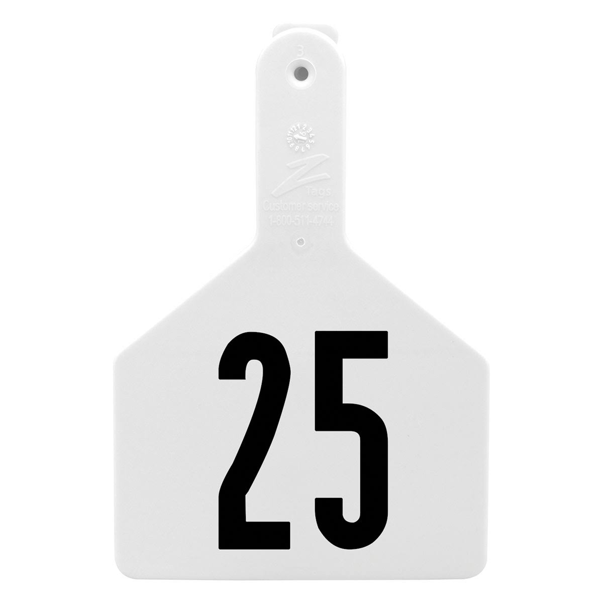 Large Numbered White Cattle Ear Tags M492125