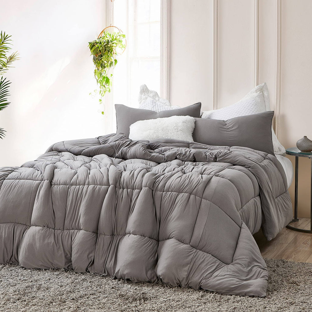 King Oversized Comforter in Morning Gray A7308