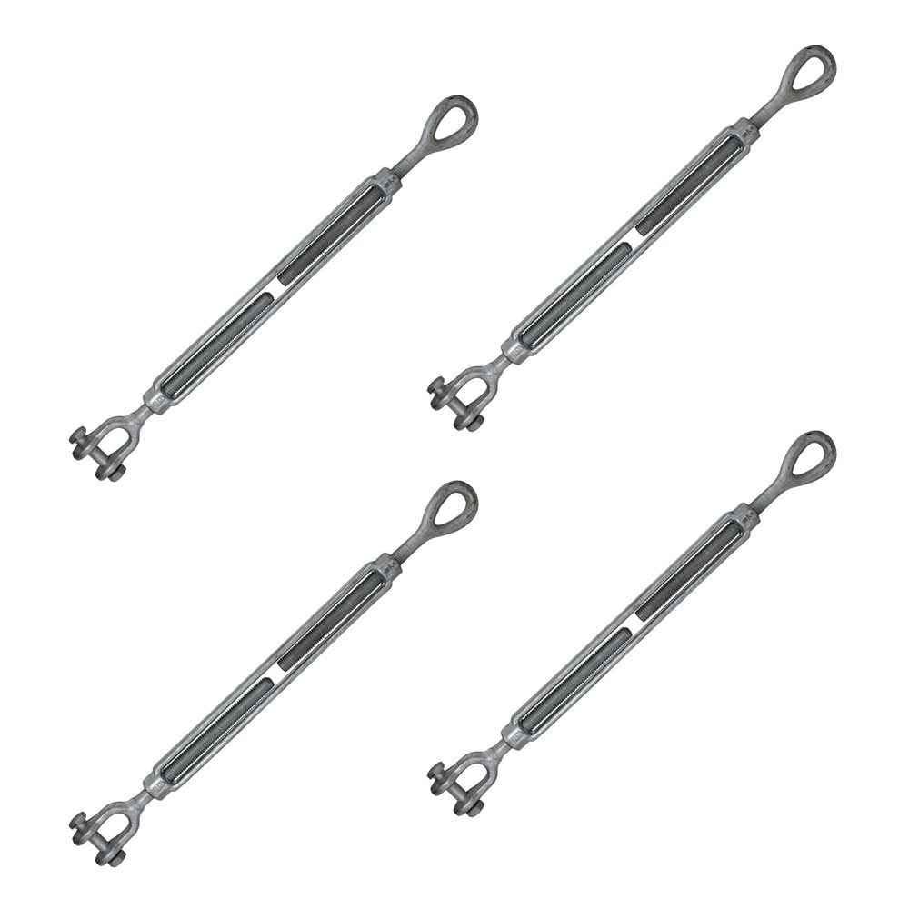 5/8 Inch x 12 Inches Galvanized Jaw and Eye Turnbuckles J541835