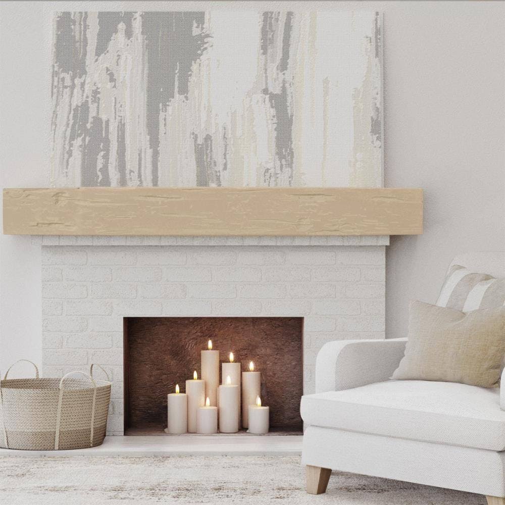 Natural Pine Faux Wood Fireplace Mantel V182