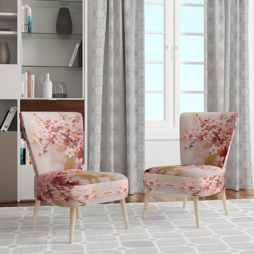 Upholstered Floral Accent Chair and Traditional Arm Chair U2104