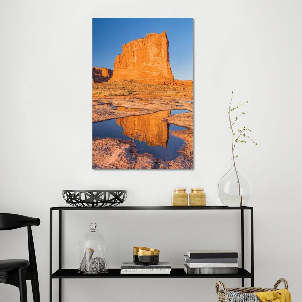 The Organ Reflected in Pool, Arches National Park, Utah Print V7109
