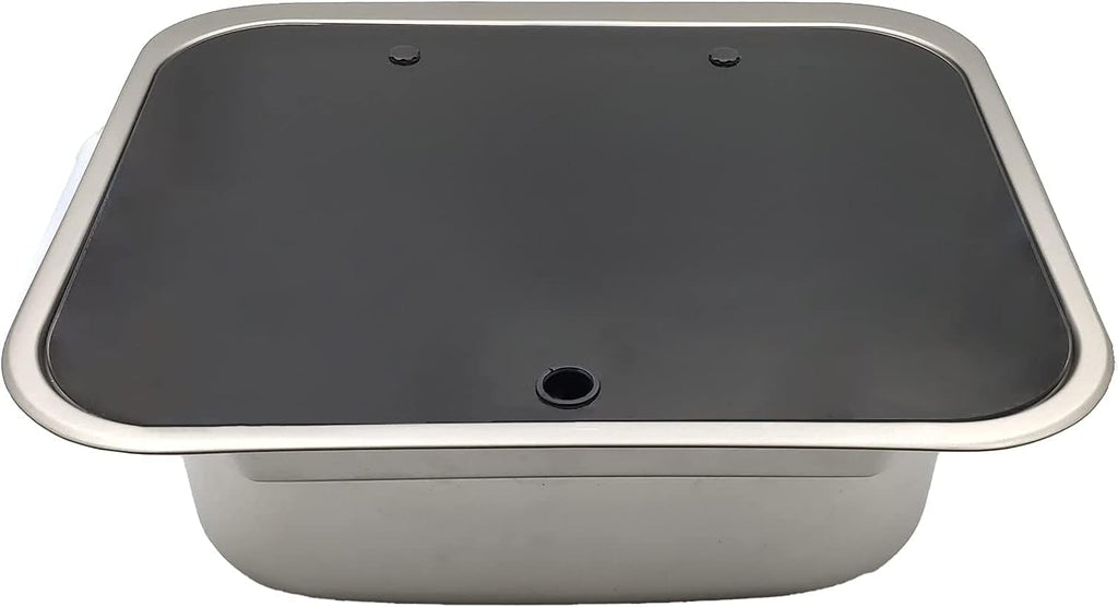 Single Bowl Stainless Steel Kitchen Basin Sink with Tempered Glass Lid S394