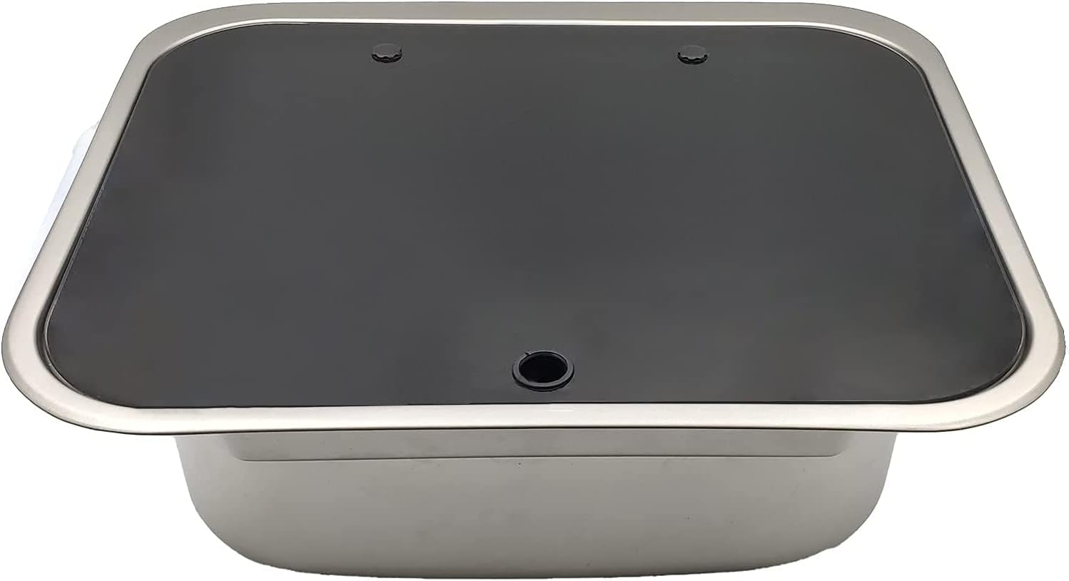 Single Bowl Stainless Steel Kitchen Basin Sink with Tempered Glass Lid S394