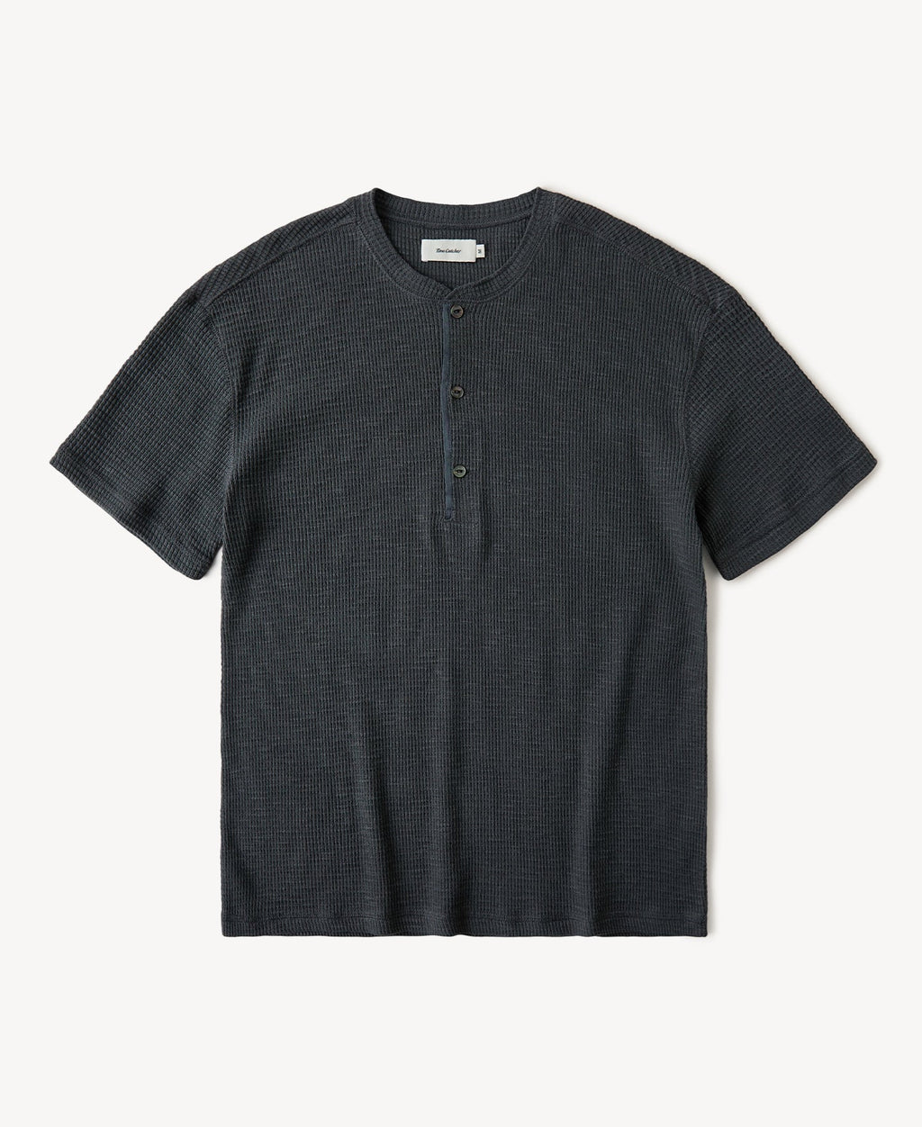 Honeycomb Waffle Knit Henley T-shirt