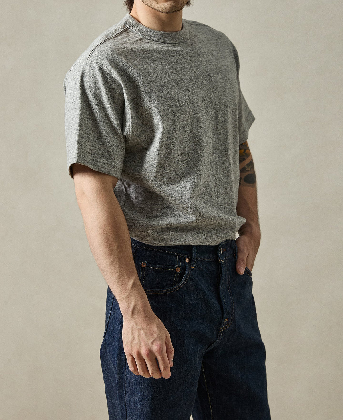 1990s Slub Cotton Jersey Boxy T-Shirt
