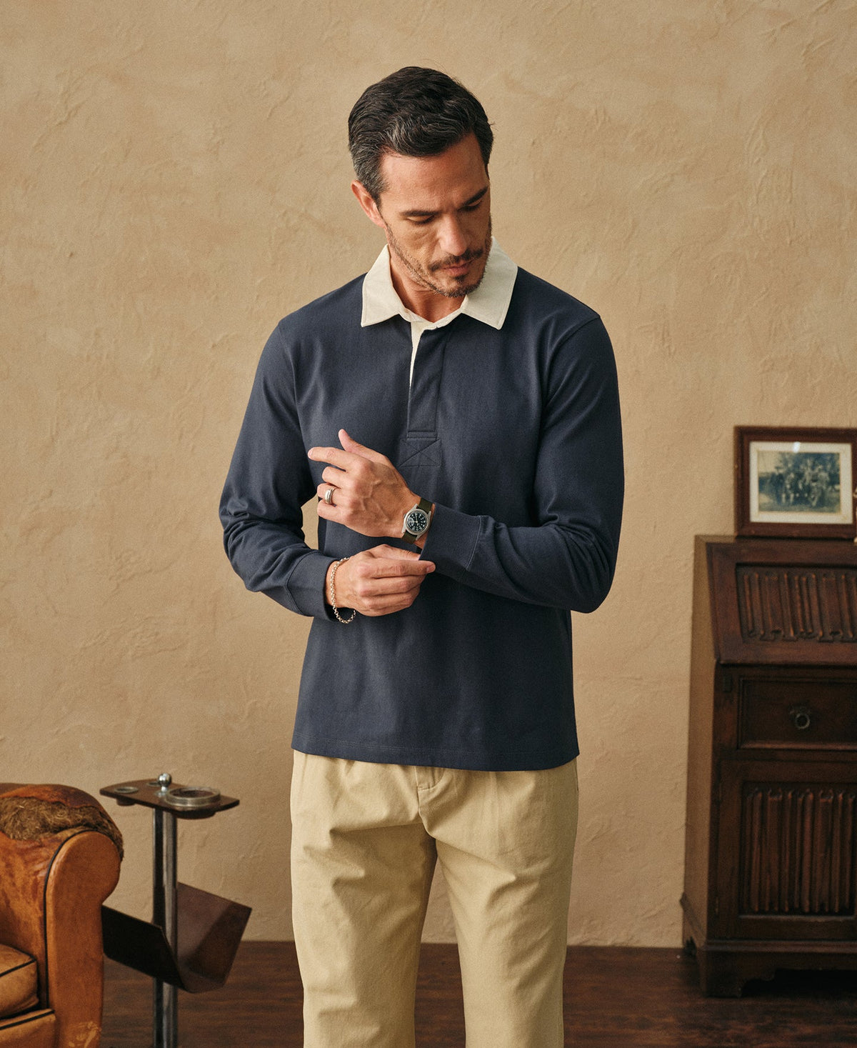 Classic Fit Jersey Tubular Rugby Shirt